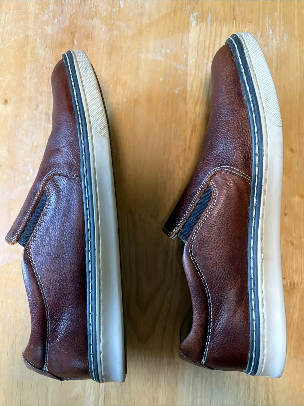 Johnston & Murphy Boy’s Brown Slip-On Leather Loafers